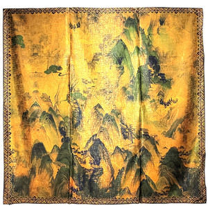 NWT Double Sided Silk Scarf 52"x52" Large Square Shawl Wrap XiangYunSha 3614